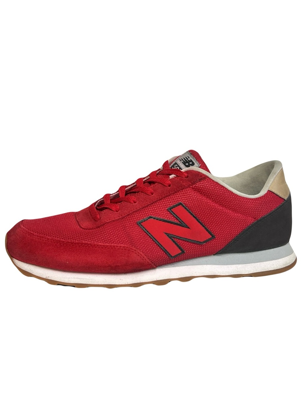 New Balance 501 Sneakers Men’s Sz 12 Red Walking Running Athletic Gym Shoes